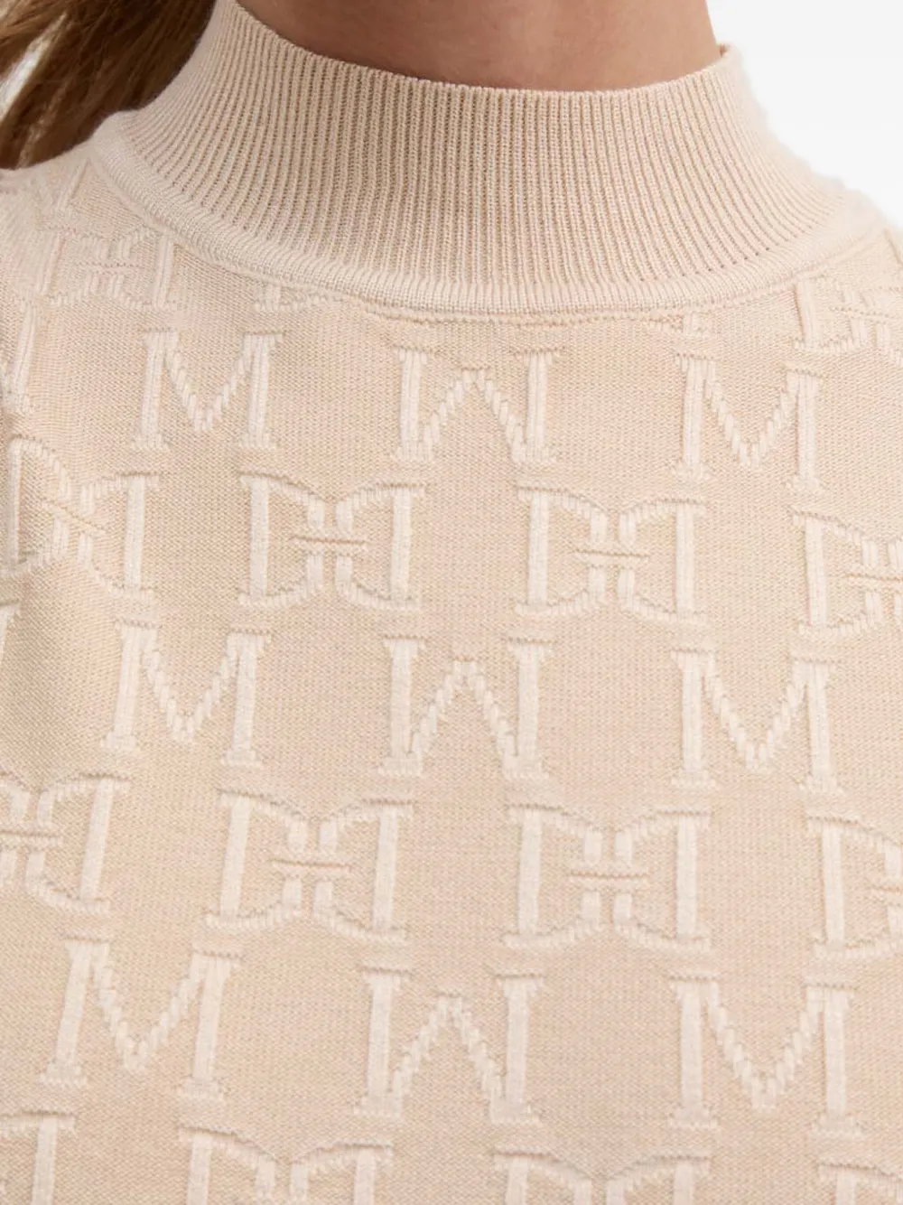 Marciano Jurk met hoge hals en logo Beige