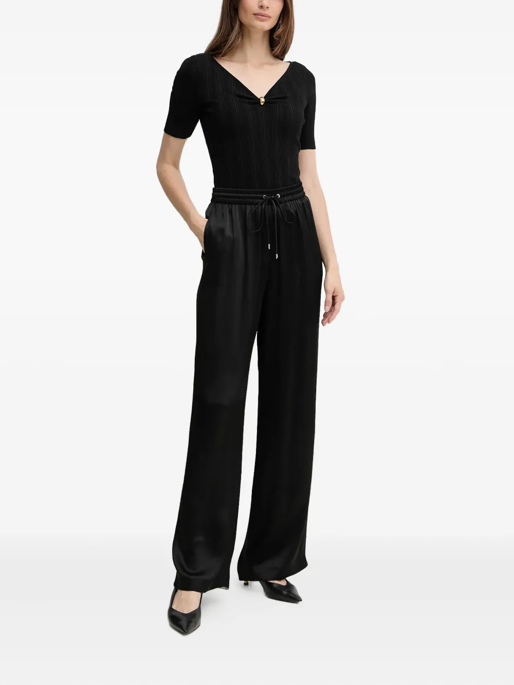 Marciano playera tejida de canalé con cuello en V | Playeras y jerséis | Image 2