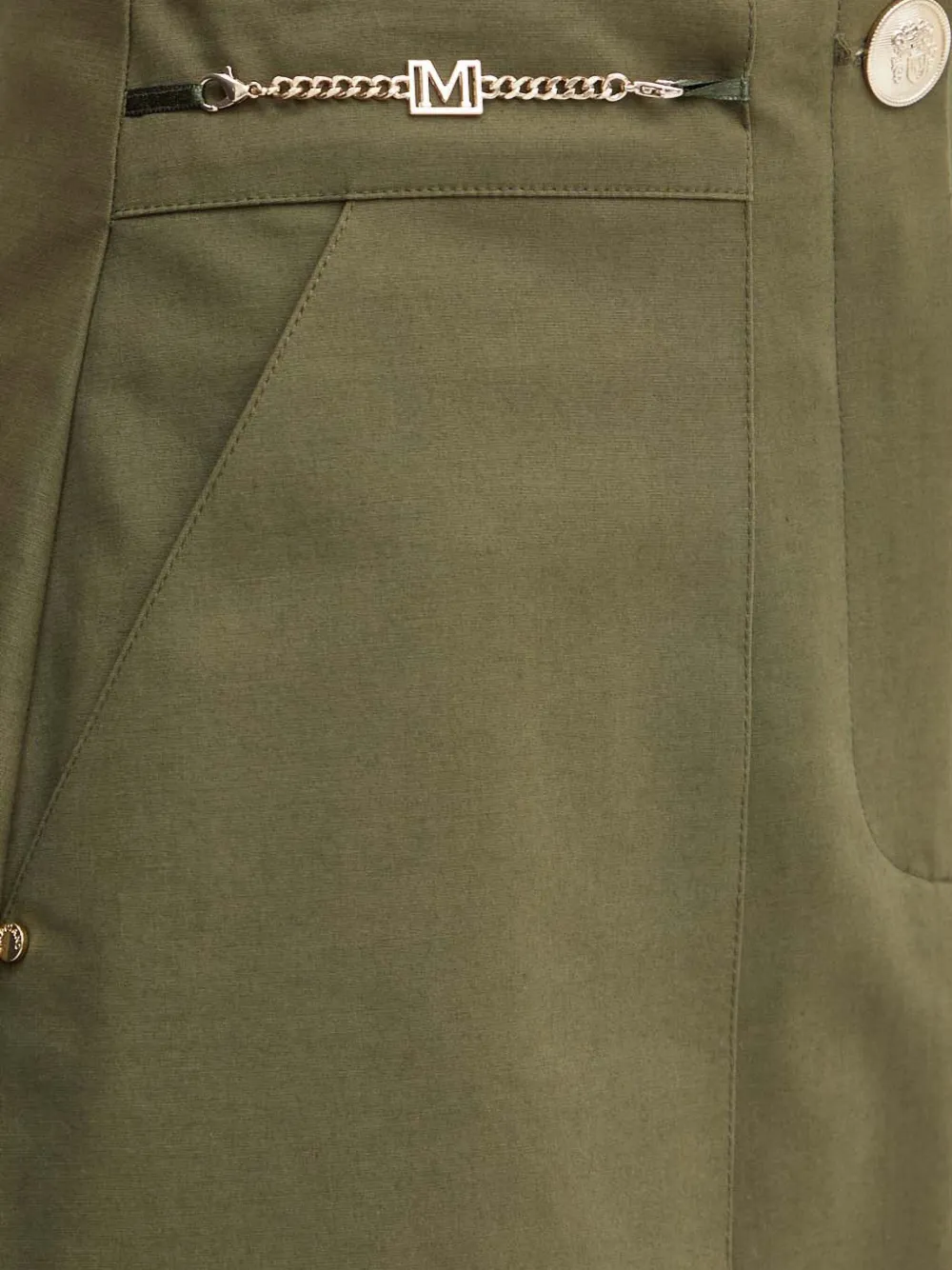 Marciano Alice Chain-detail Mini Skirt In Green