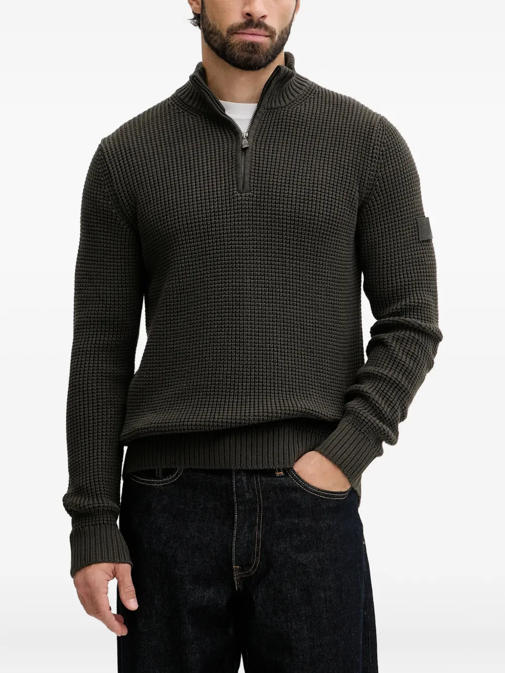 Joop! Henrios half-zip sweater - Groen