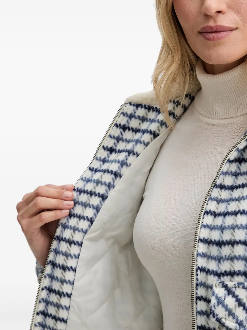 Levi's 90s geruit jack van imitatiebont Blauw