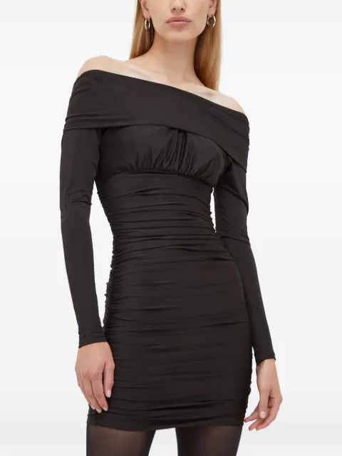 Marciano off-shoulder ruched mini dress
