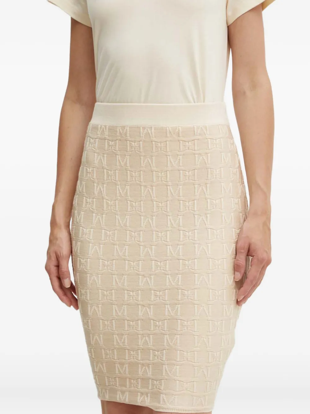 Marciano Marti jacquard mini skirt - Beige