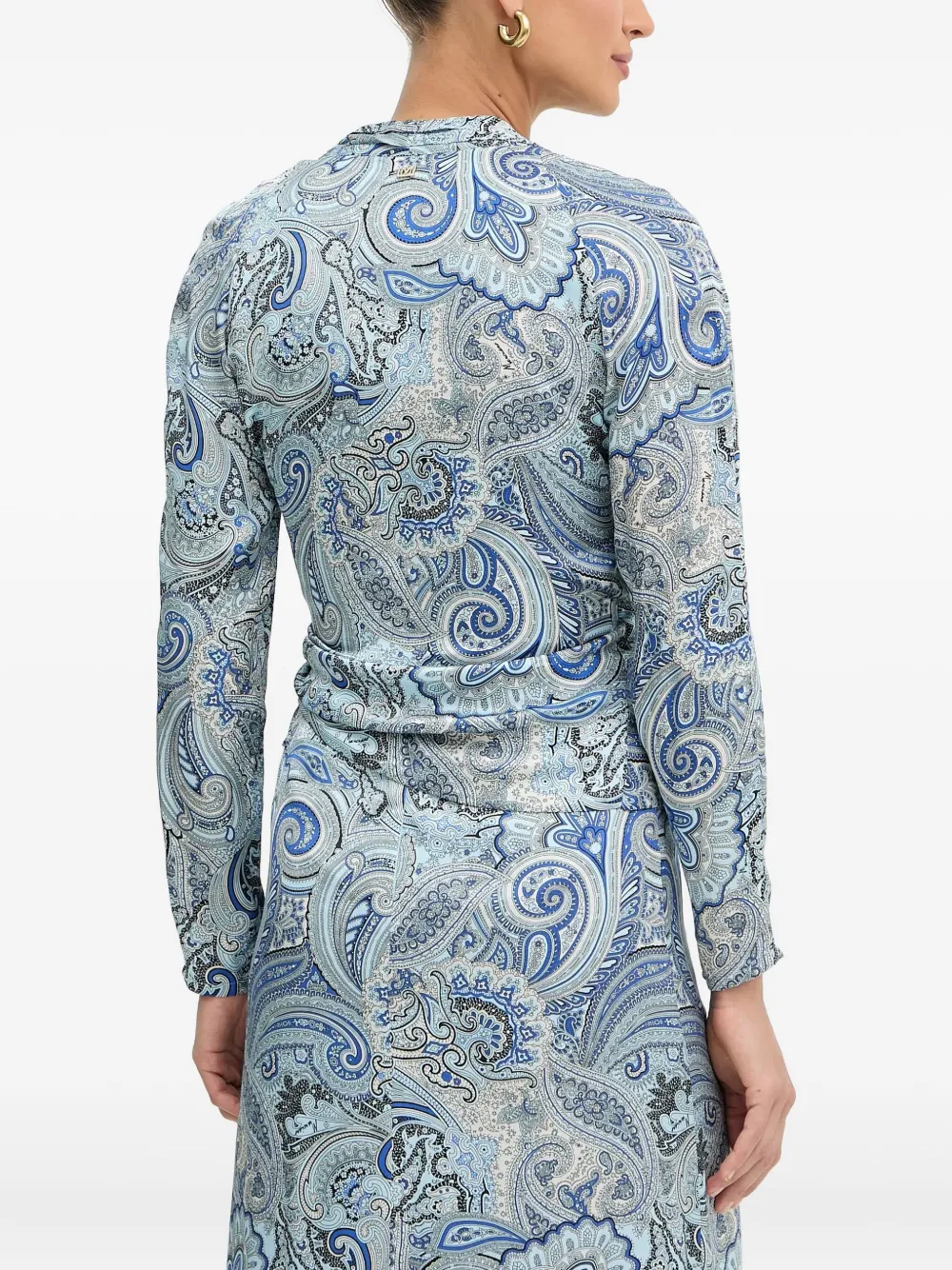 Marciano Paisley Tie Blouse In Blue