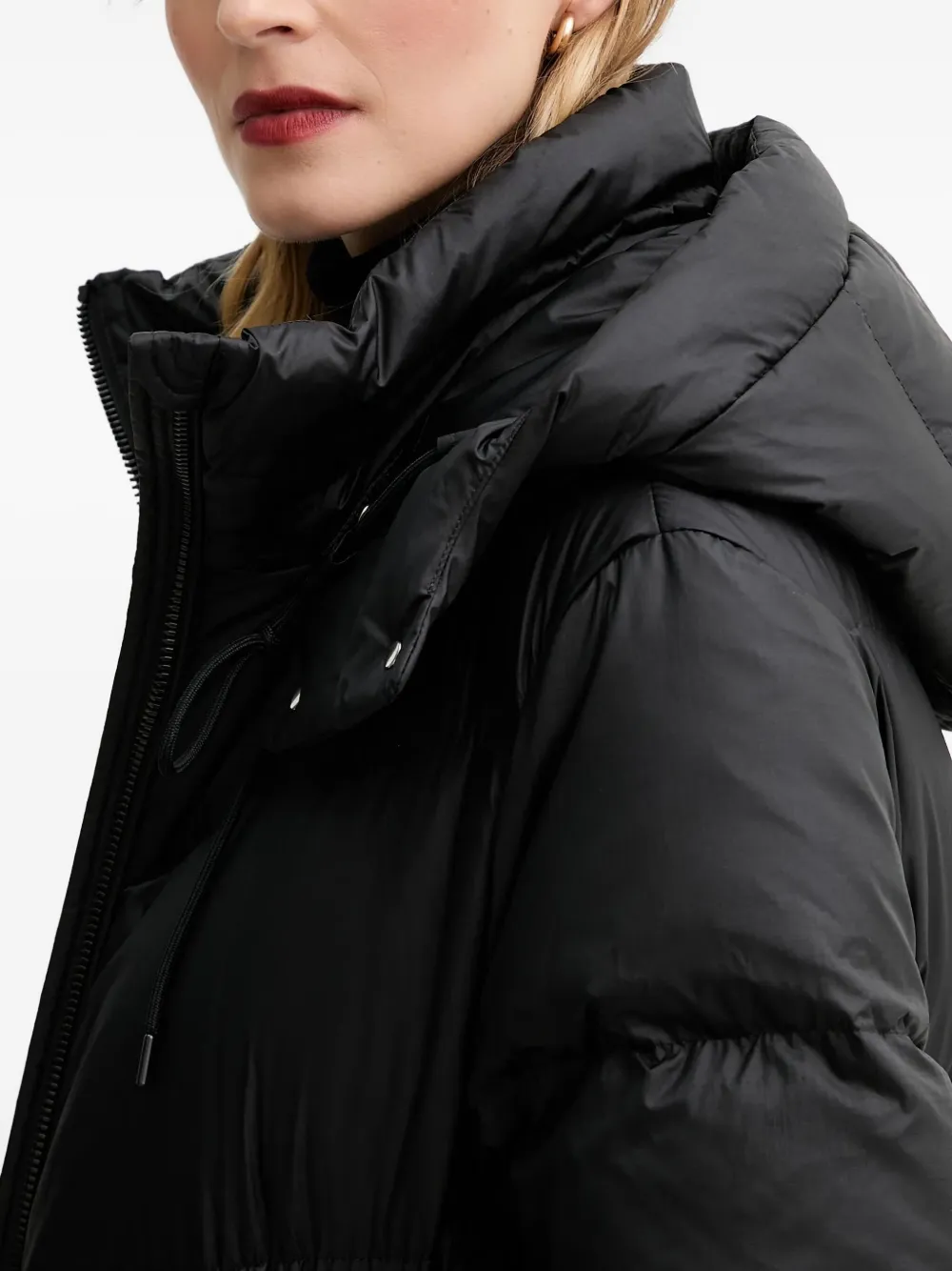 Marc O'Polo Jas met capuchon en rits Zwart