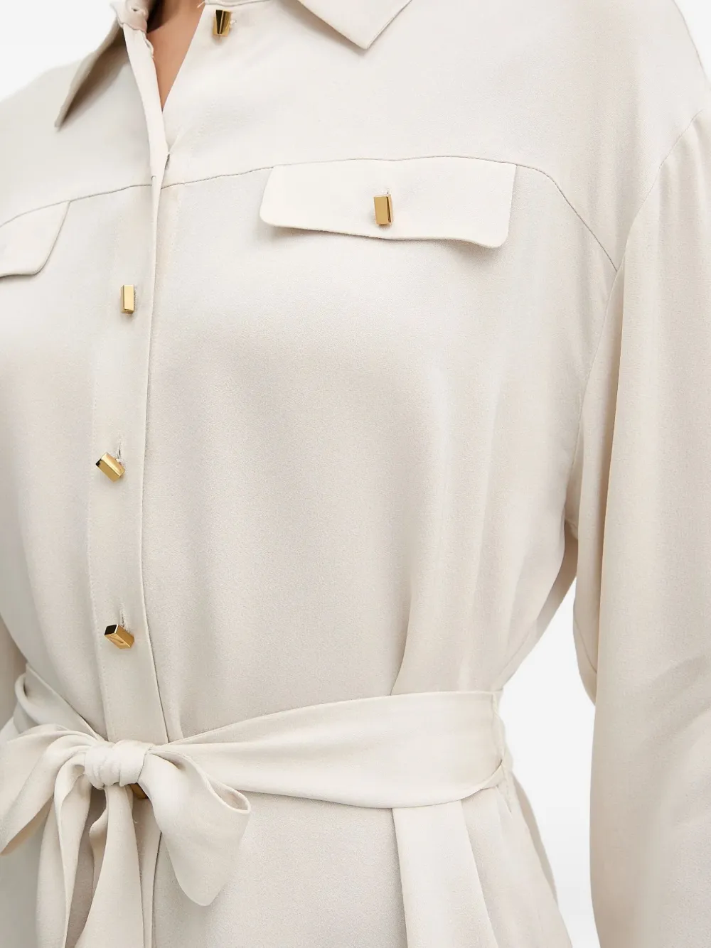 Marciano Belted-pocket Shirt In White