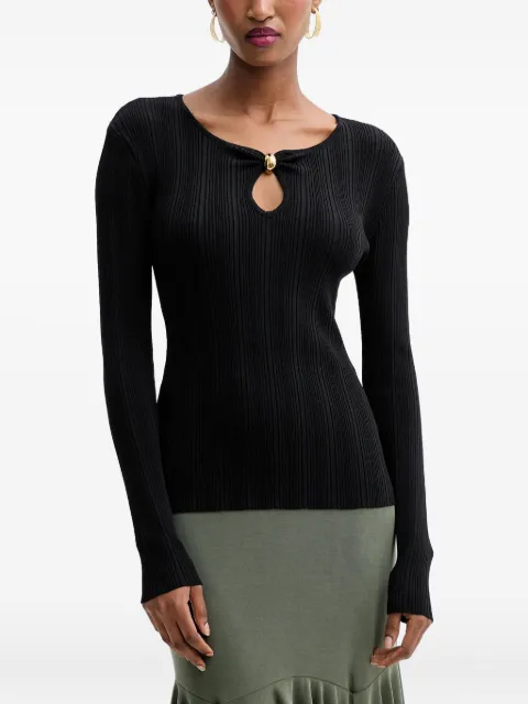 Marciano keyhole cut-out ribbed top