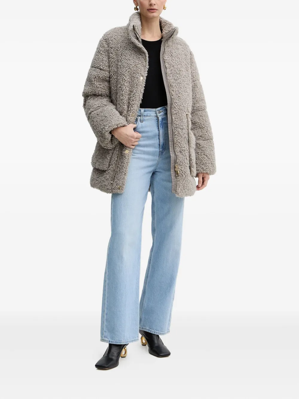 LUISA SPAGNOLI drawstring pocket coat - Grijs