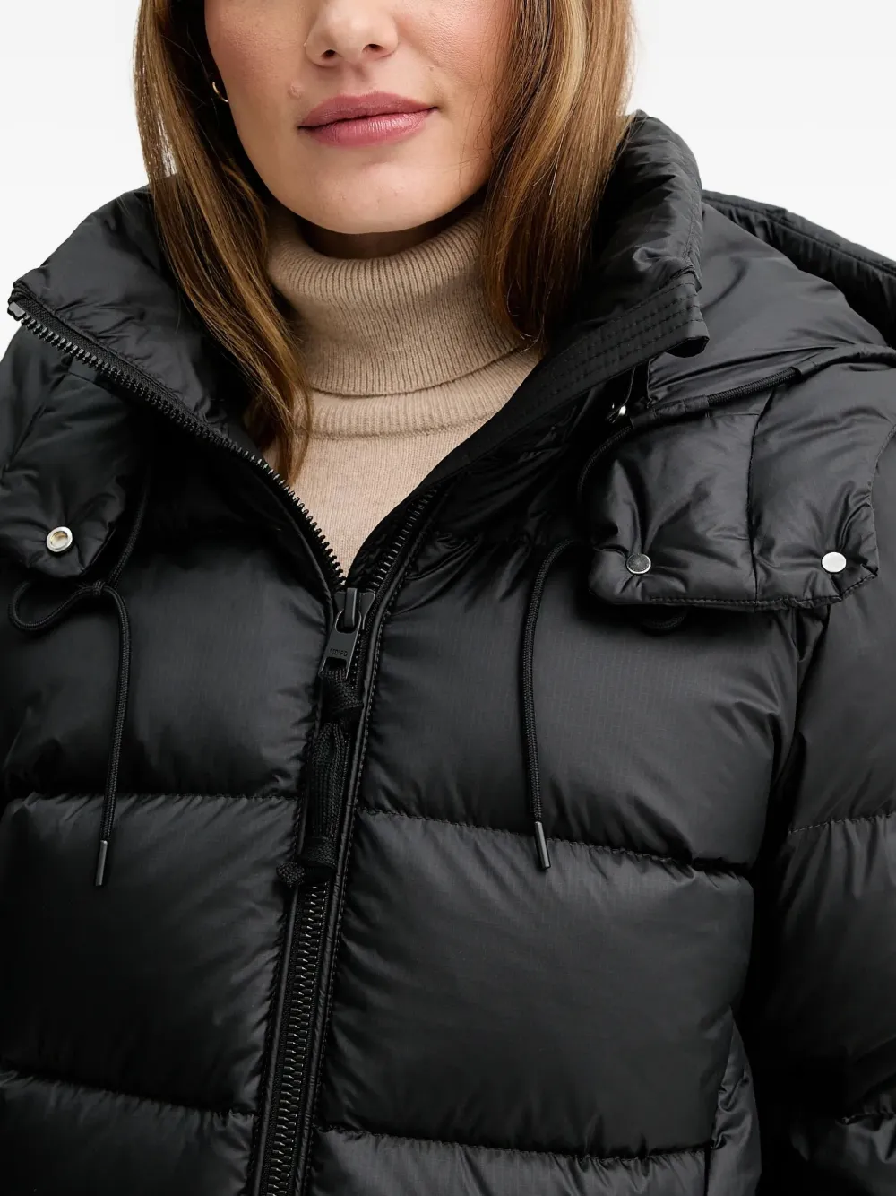 Marc O'Polo Gewatteerd jack met capuchon Zwart