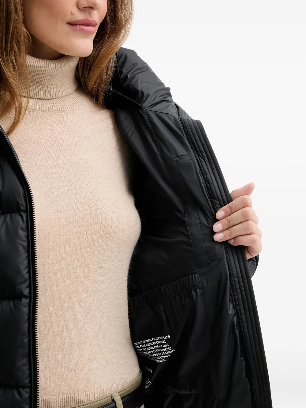 Marc O'Polo Gewatteerd jack met capuchon Zwart