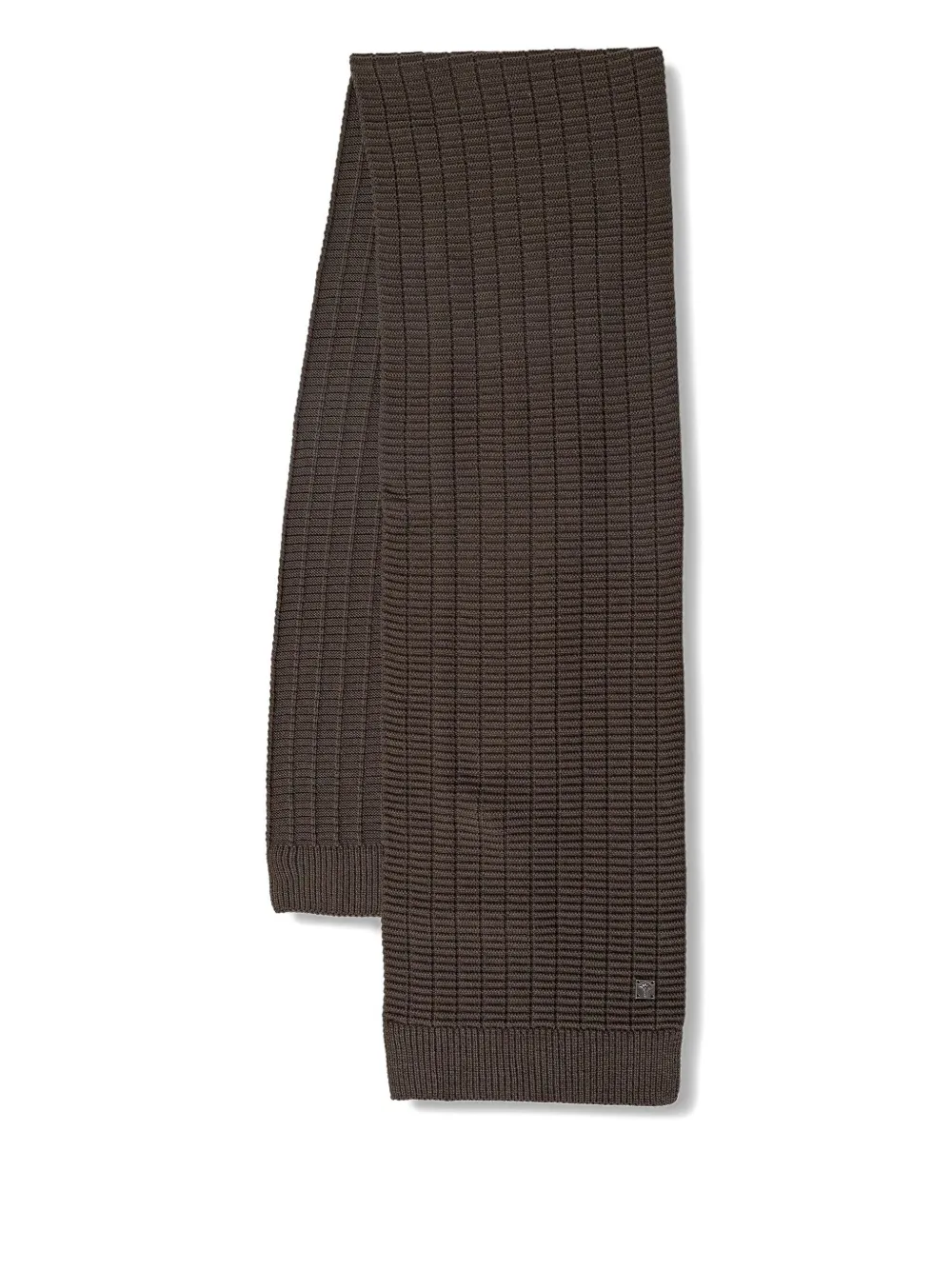 Joop! ribbed logo-plaque scarf and beanie hat set - Bruin