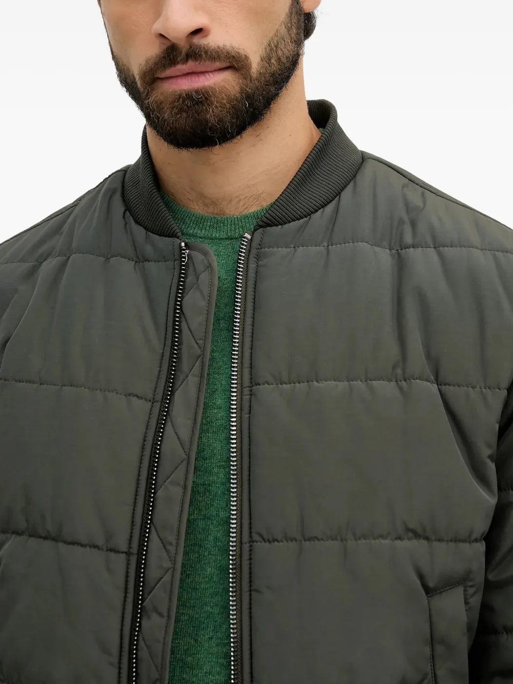 Joop! Roxwell gewatteerd jack met capuchon Groen