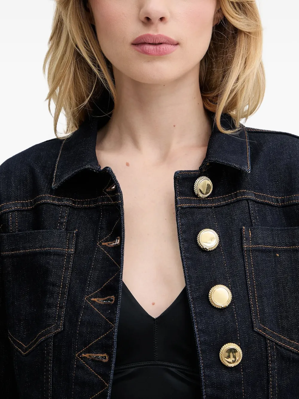 Marciano Buttoned Denim Jacket In Blue