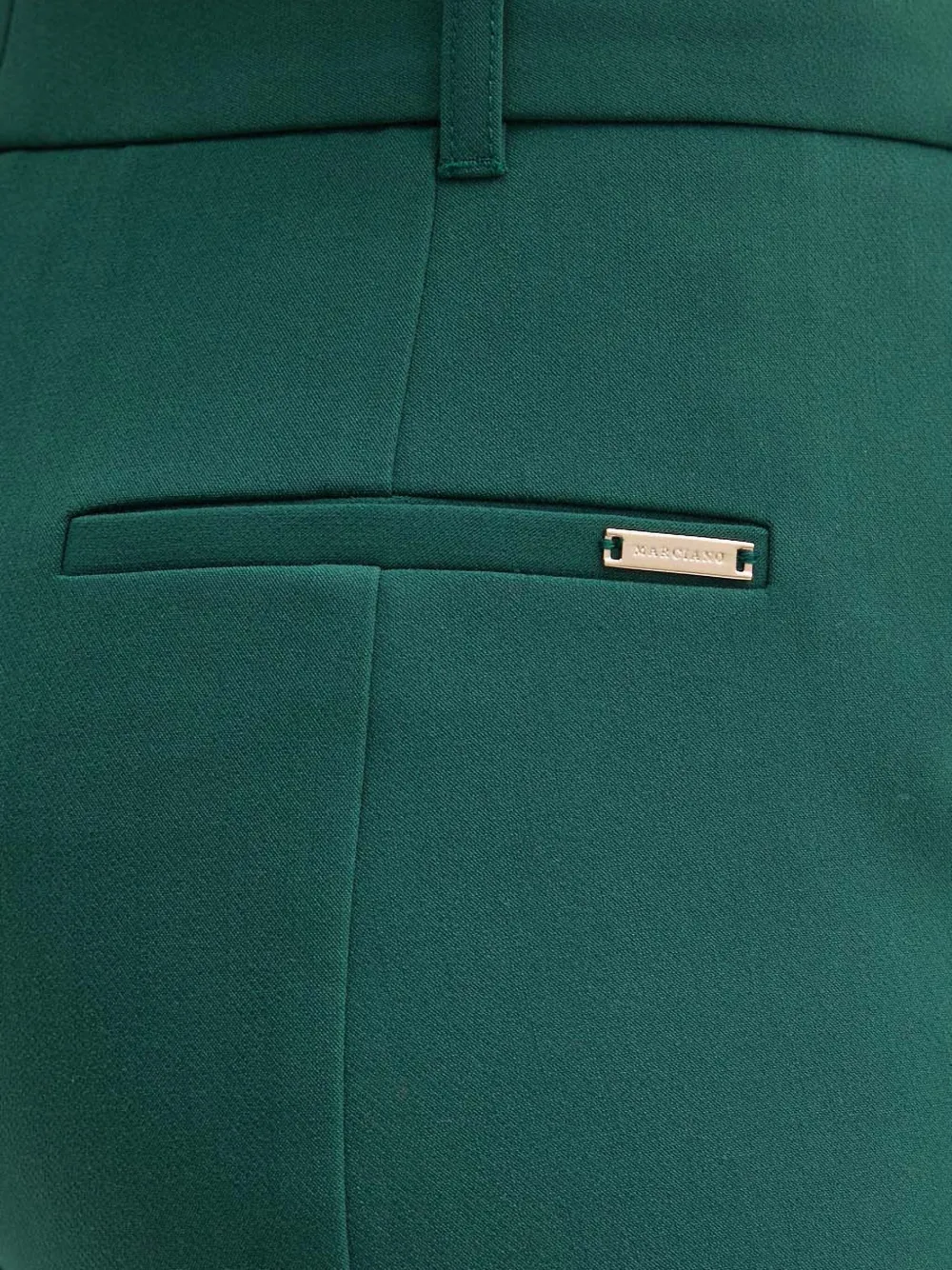 Marciano Logo-plaque Trousers In Green
