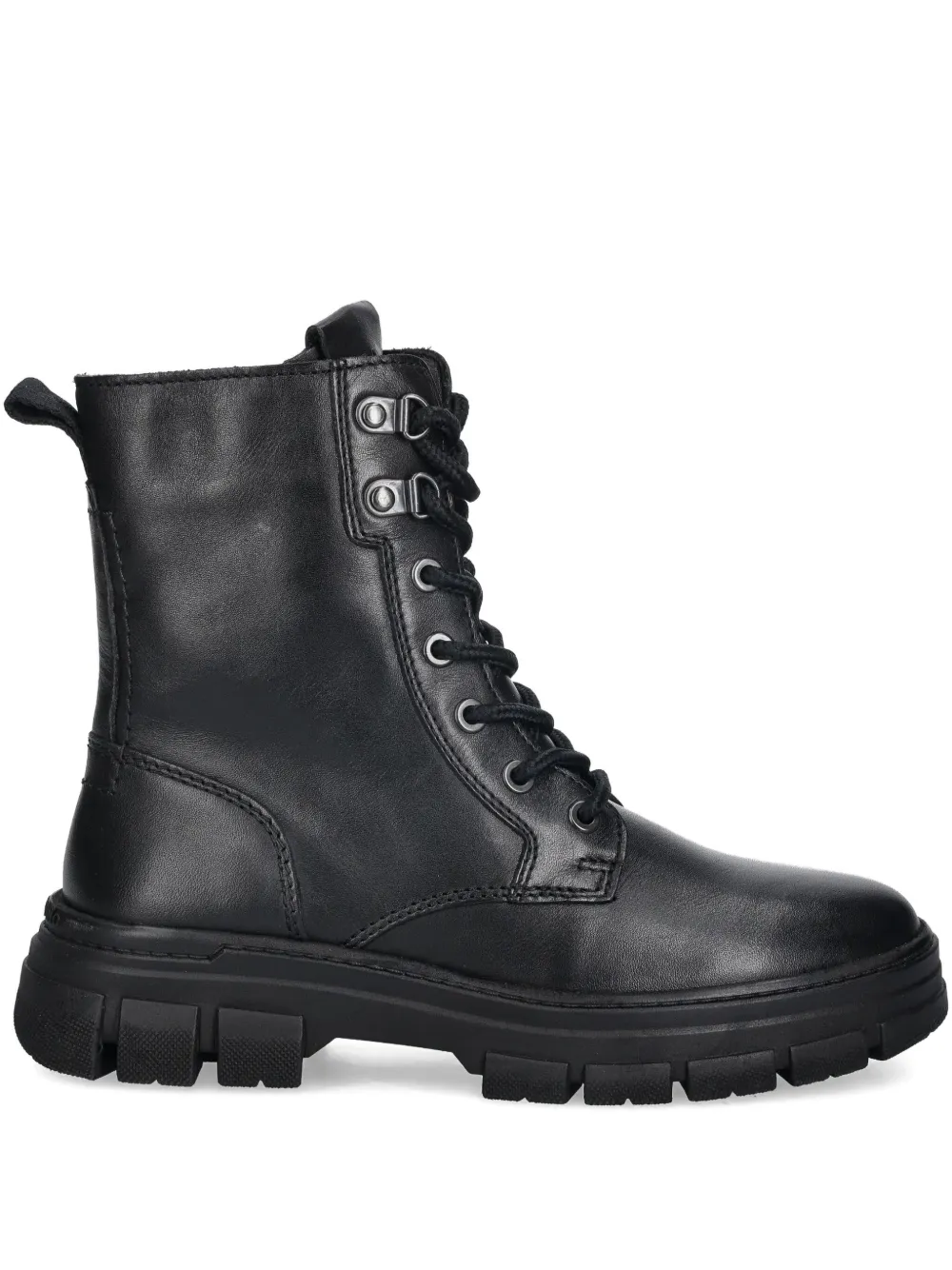 Marc O'polo 35mm Josy Lace-up Lug-sole Cambat Boot In Black