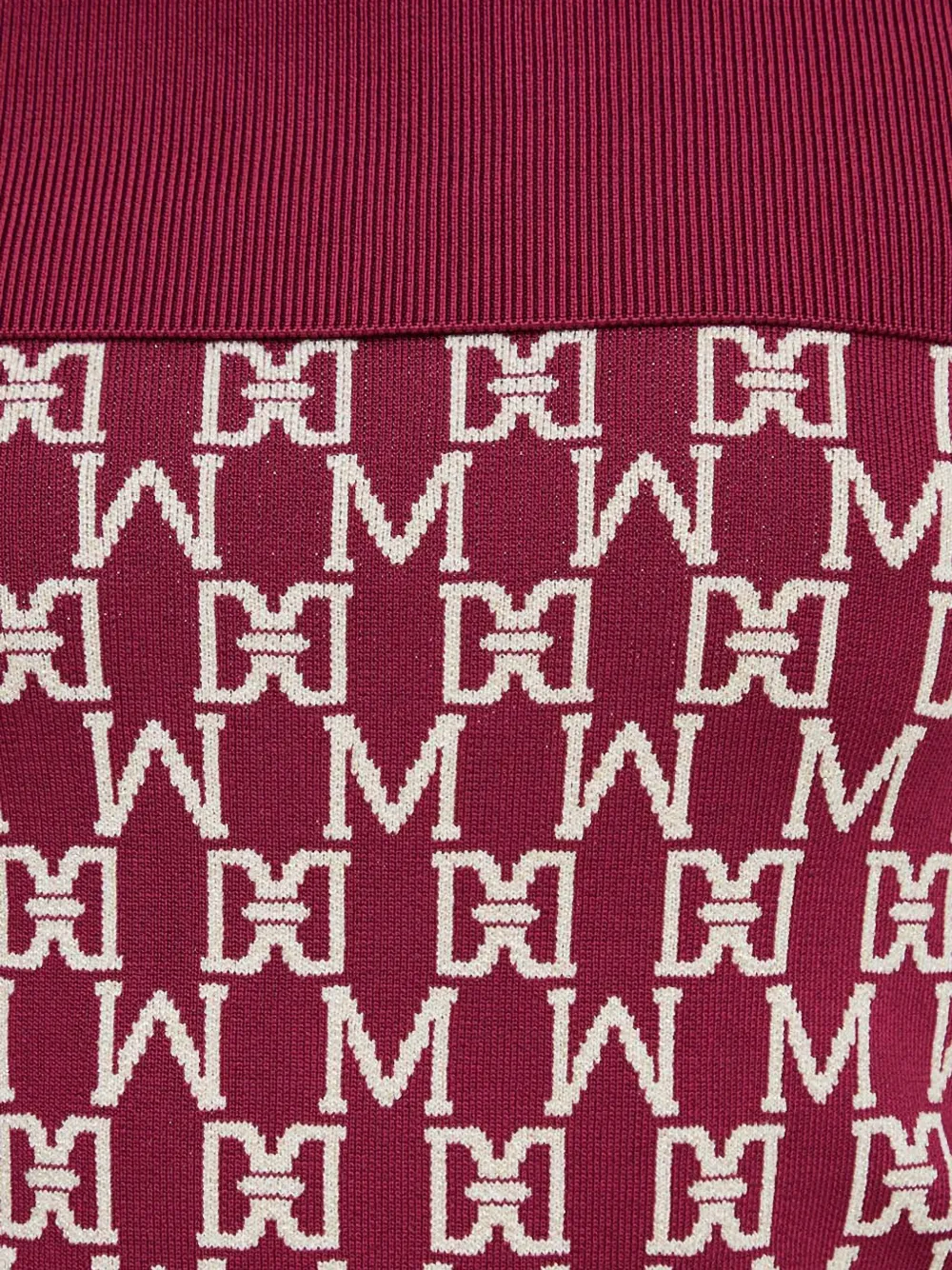 Marciano Off-shoulder Patterned Sweater In Red