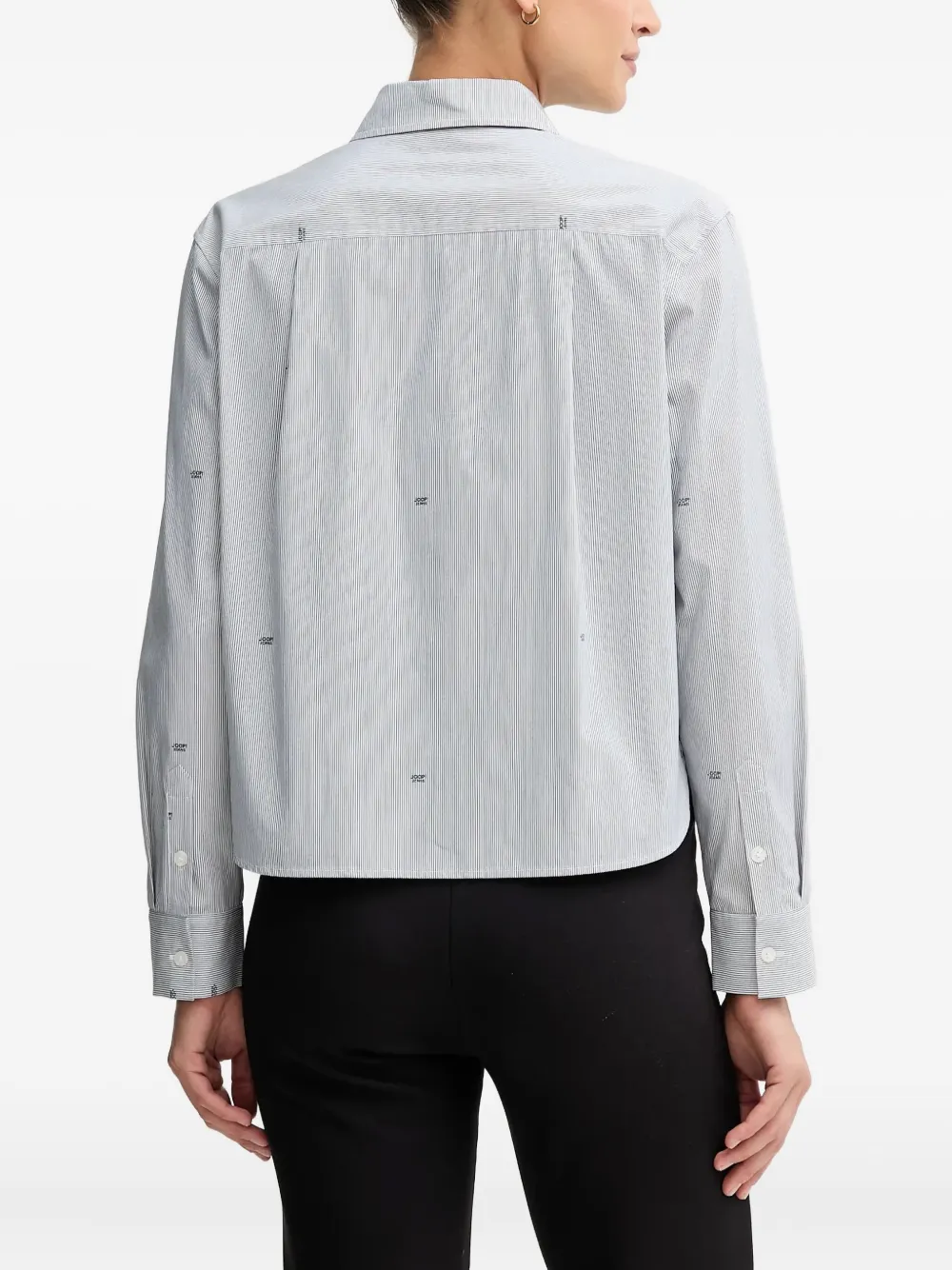 Joop Bhavani Striped-buttoned Shirt In Blue