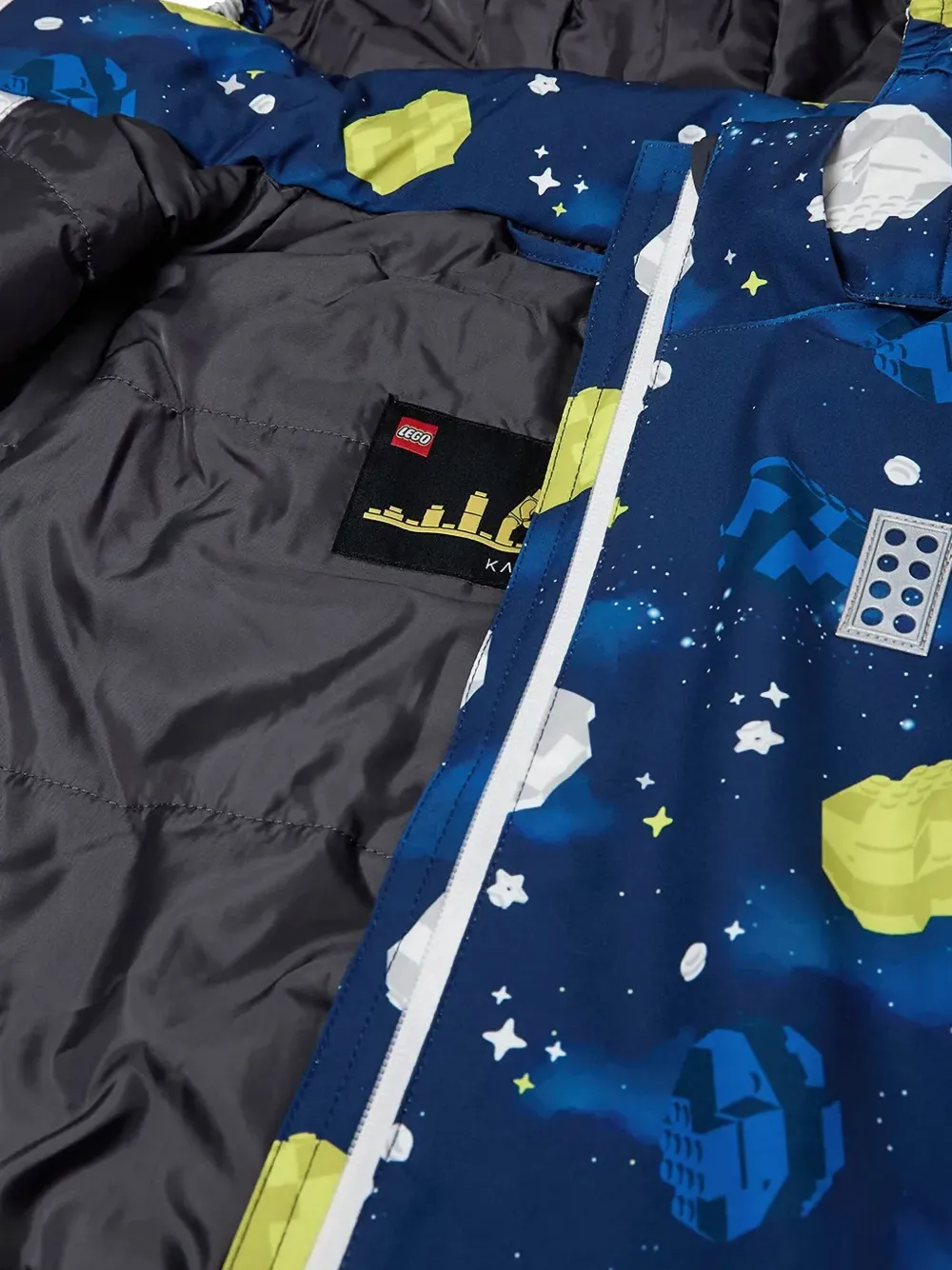 Lego Hooded-patterned Jacket In Blue