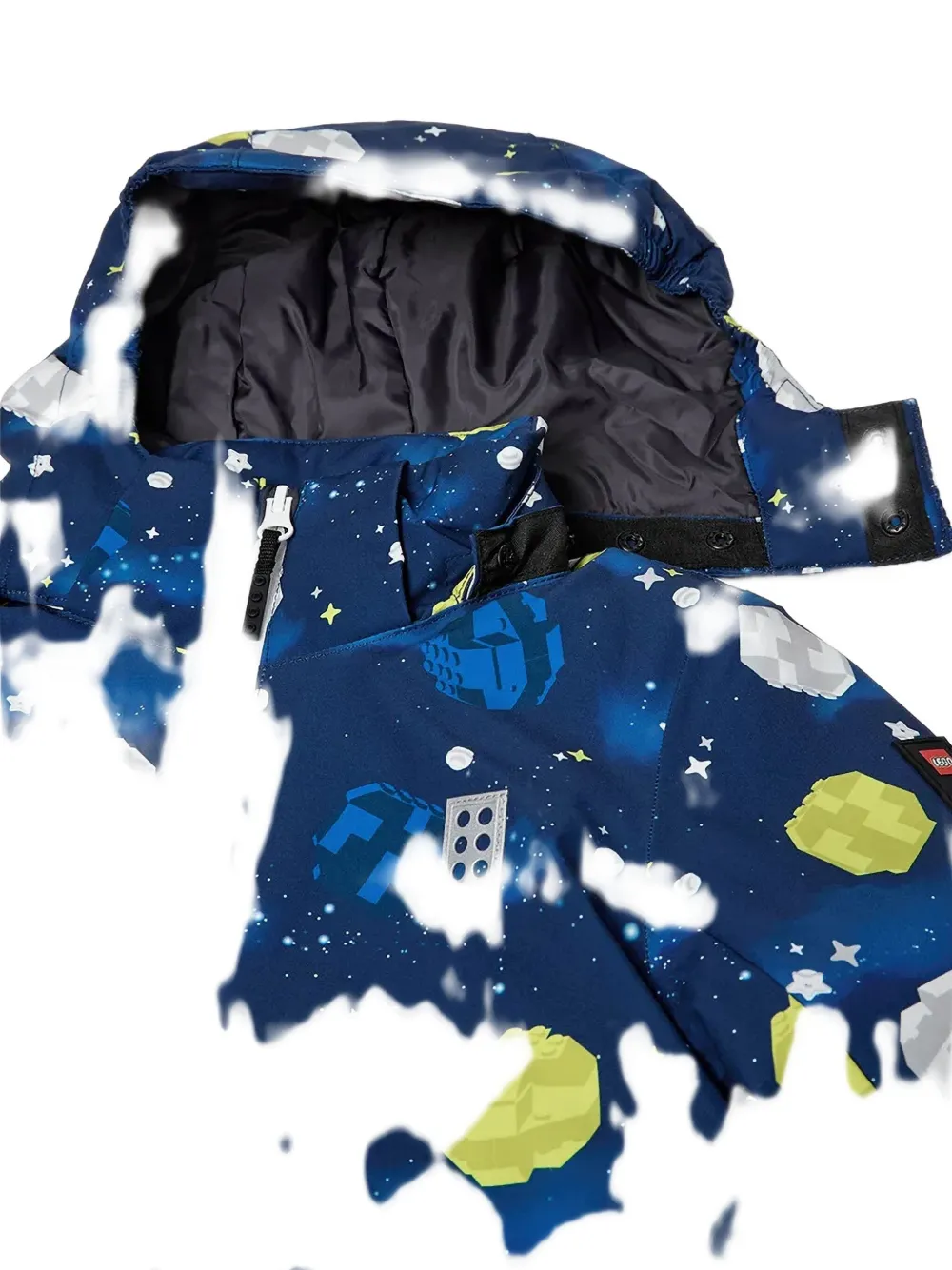 Lego Hooded-patterned Jacket In Blue