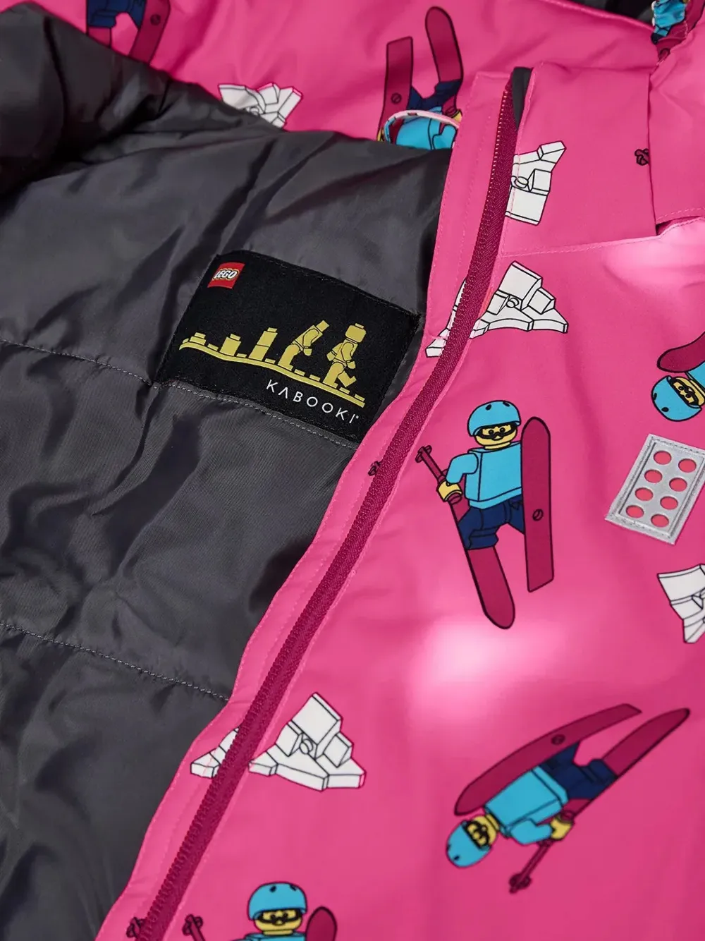 Lego Jack met capuchon en grafische print Roze