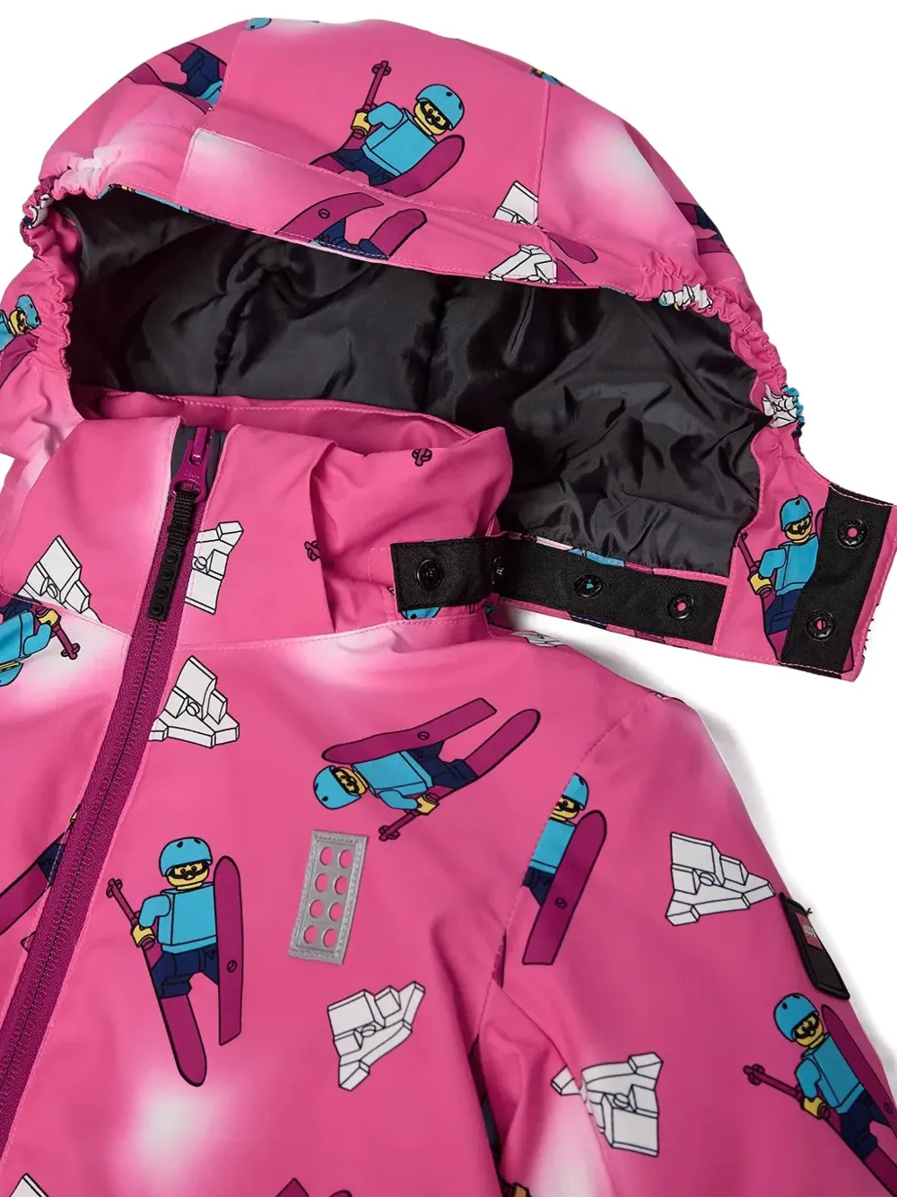 Lego Jack met capuchon en grafische print Roze