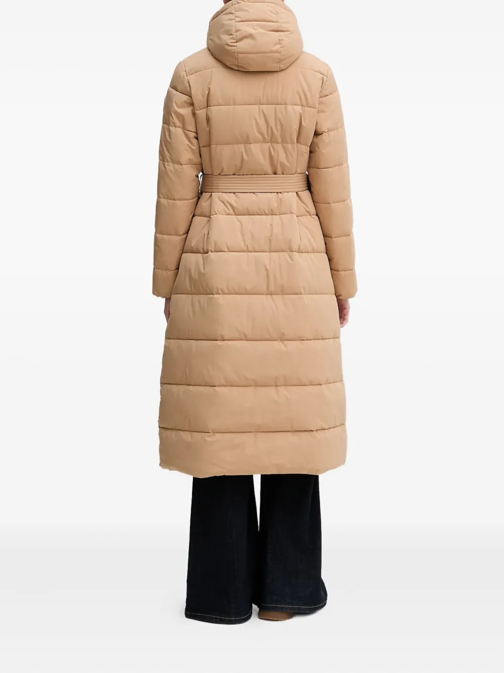 Joop Cassandra Belted-padded Coat In Animal Print