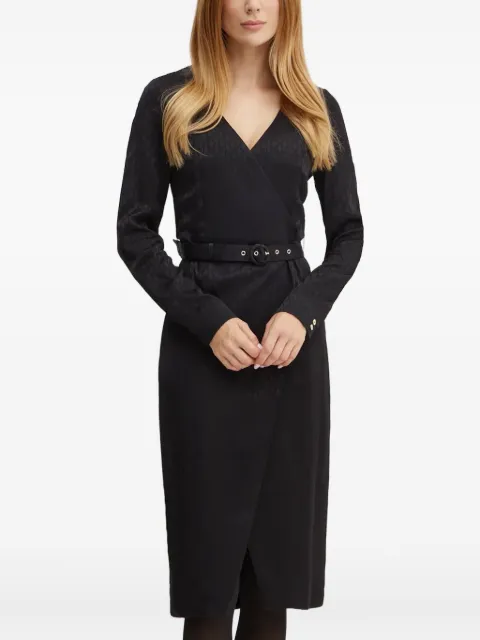 Marciano belted wrap midi dress