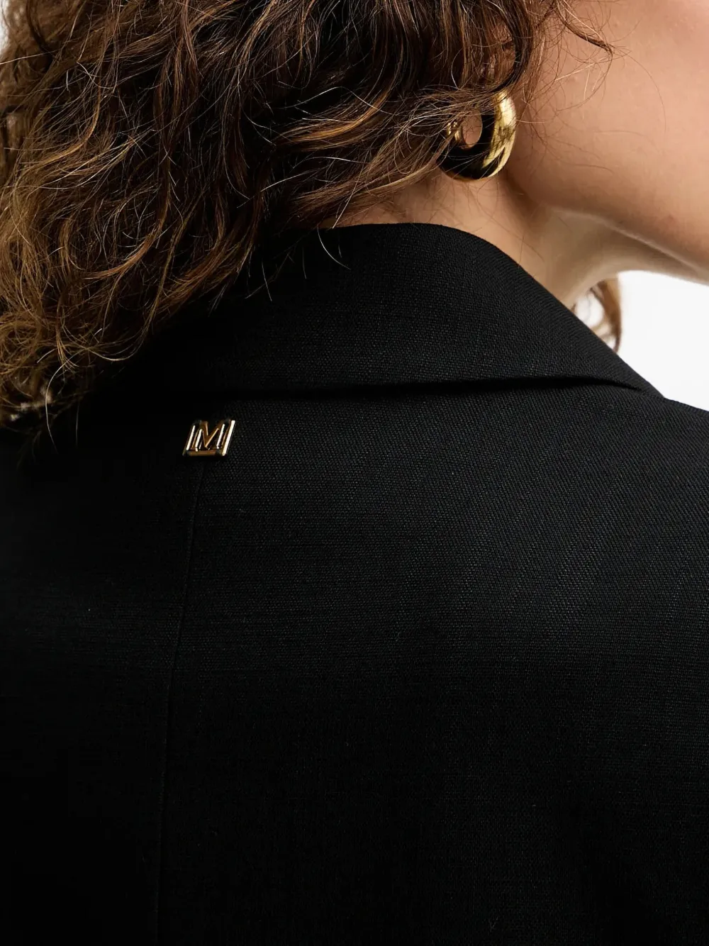 Marciano Button Collared Jacket In Black