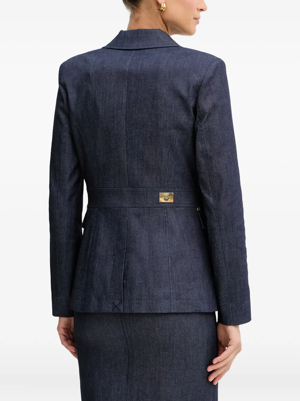 Marciano Pocket Button Blazer In Blue