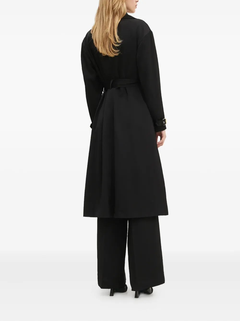 Marciano Belted Button Coat In Black