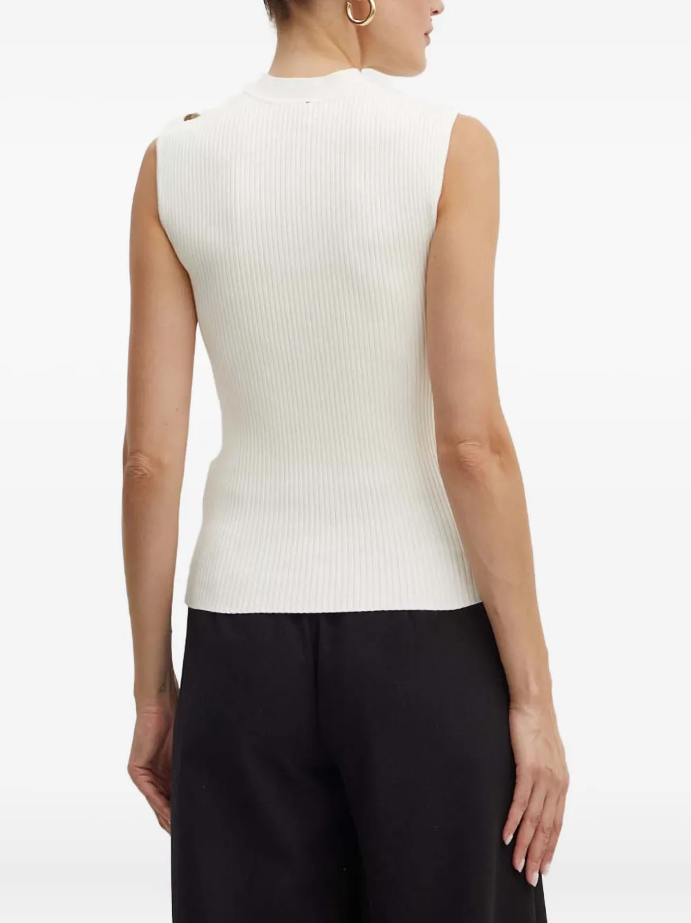 Marciano Button-detail Tank Top In White