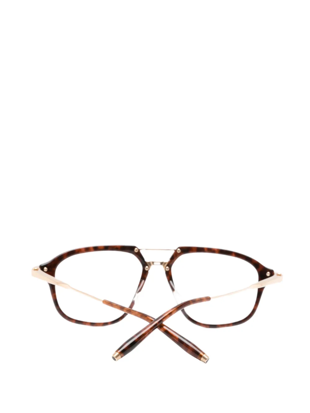  Akoni Browline-frame Glasses - Brown 