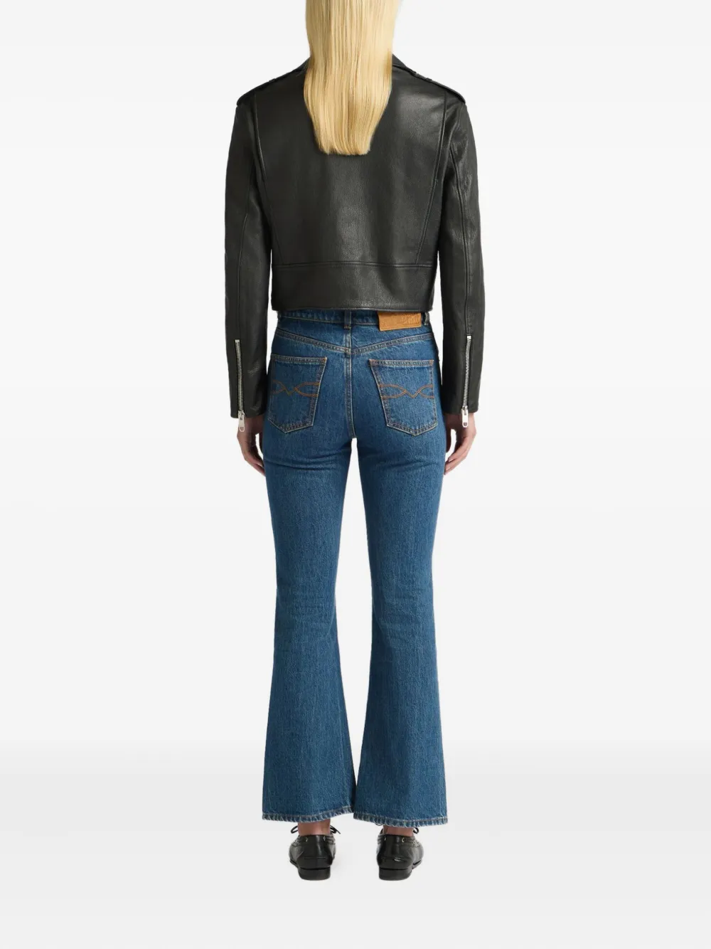 Bally Zip-up Leather Biker Jacket In Black