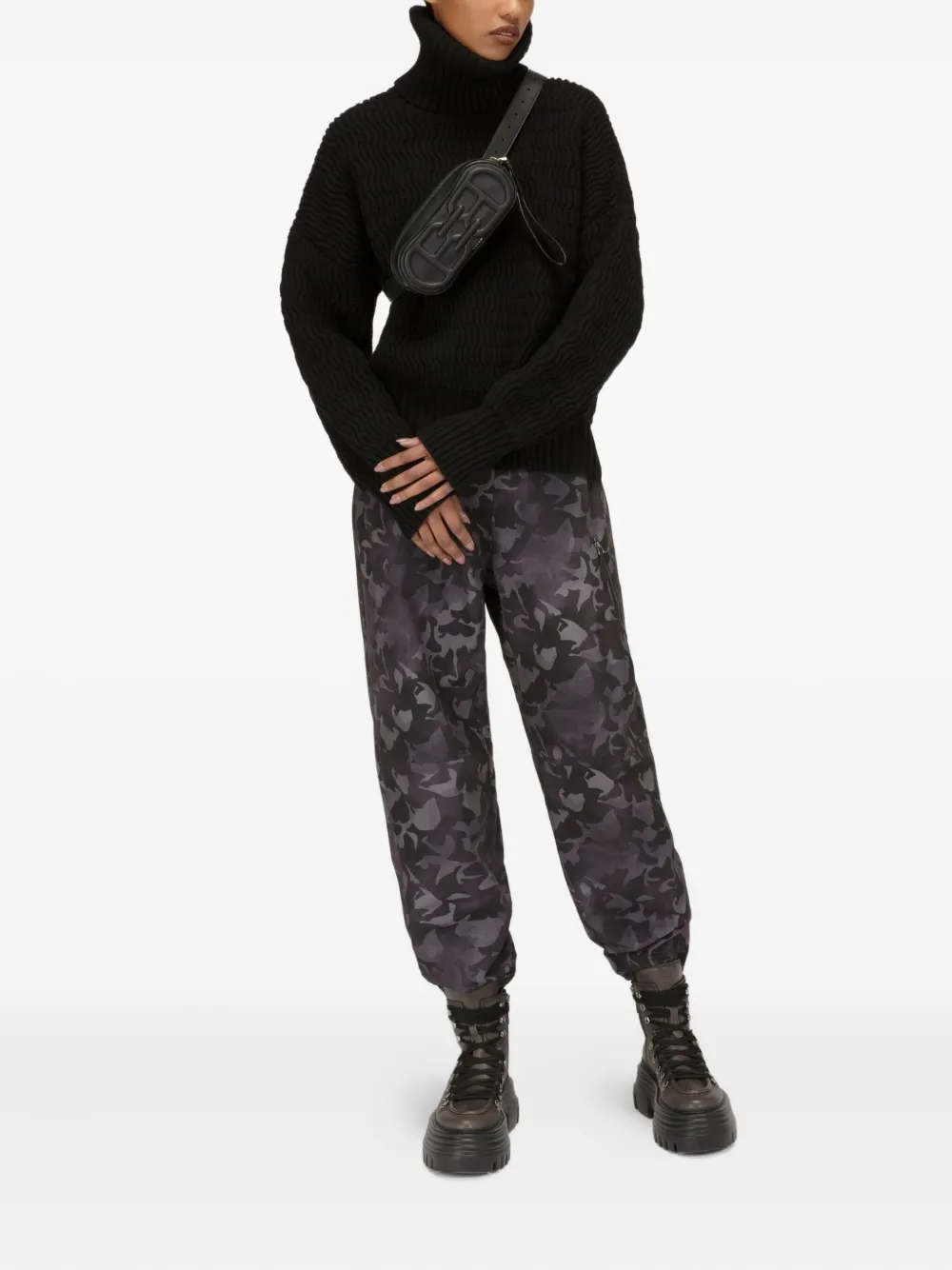 Bally zip camouflage trousers - Grijs