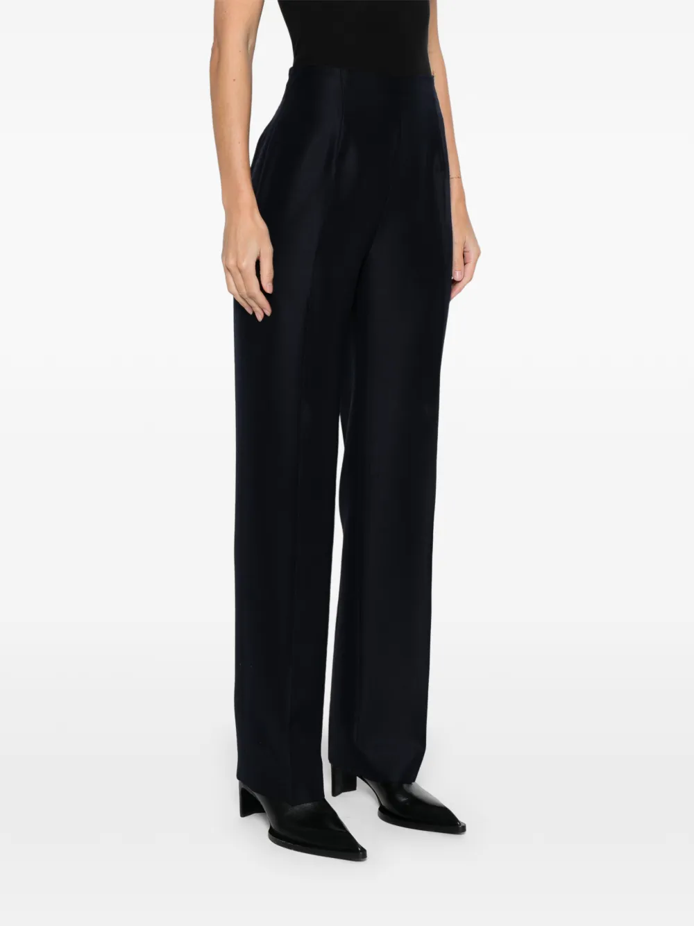 Romeo Gigli Pre-owned 1990s Zip Trousers - Blue 