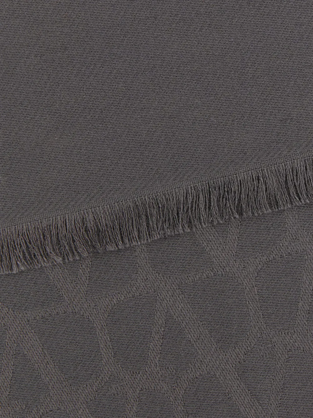 Valentino Garavani jacquard fringed scarf - Grijs