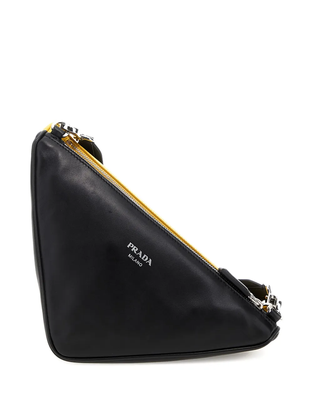 Prada triangle leather shoulder bag - Geel