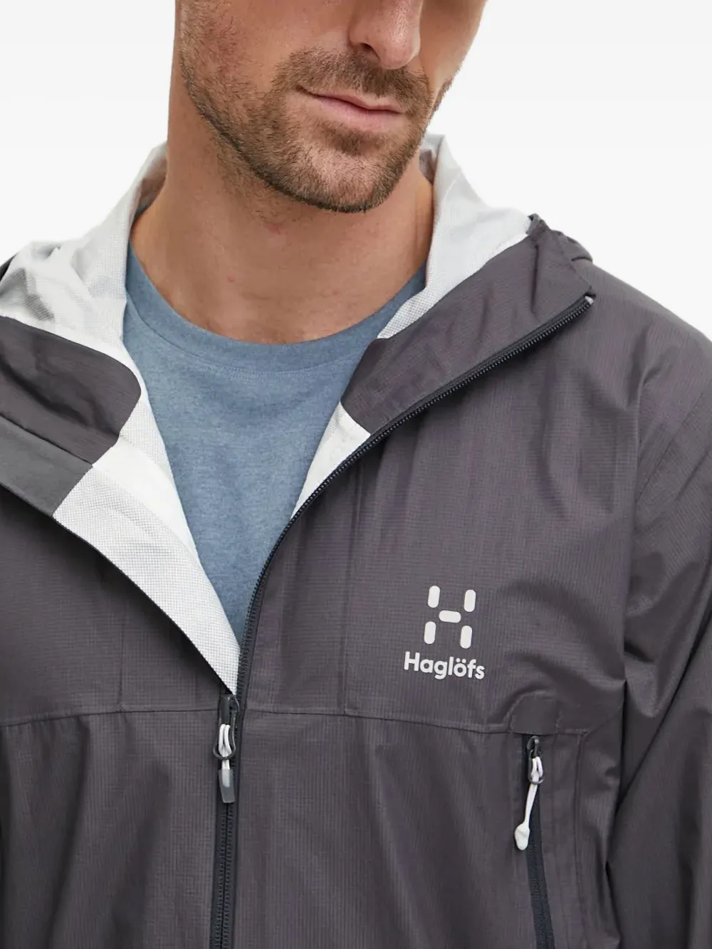 Haglöfs L.i.m Zip-fastening Hooded Jacket In Gray