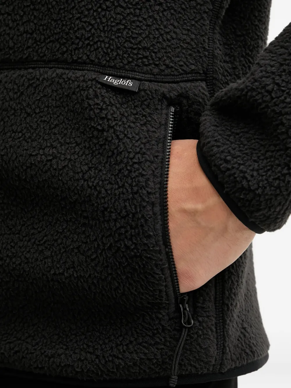 Haglöfs Funäs Pile Hooded Jacket In Black