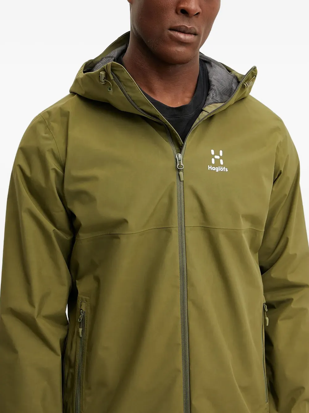 Haglöfs Kaise Hooded Zip-fastening Jacket In Green