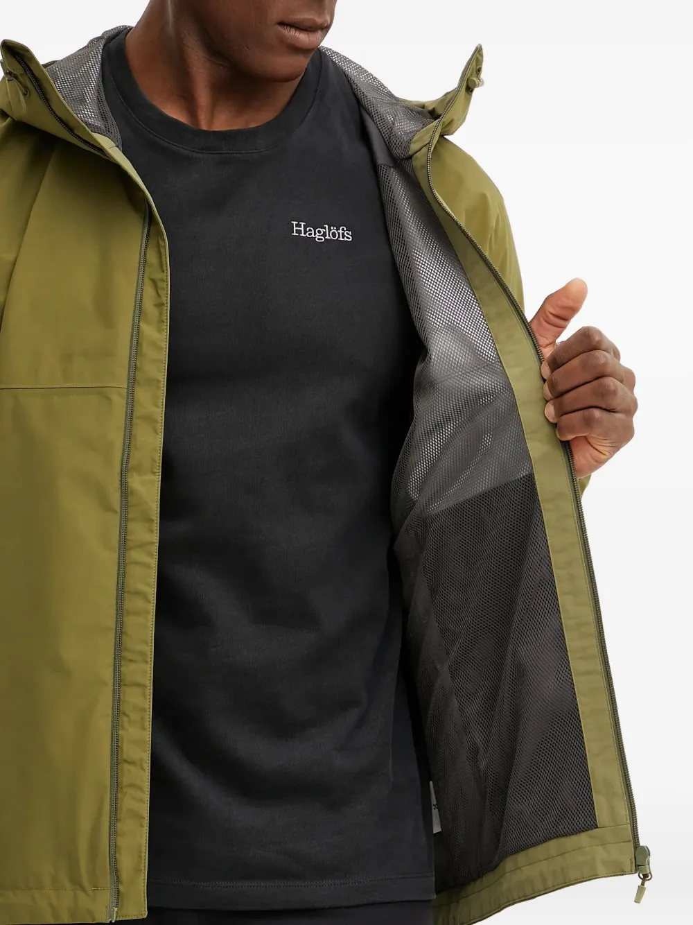 Haglöfs Kaise Hooded Zip-fastening Jacket In Green