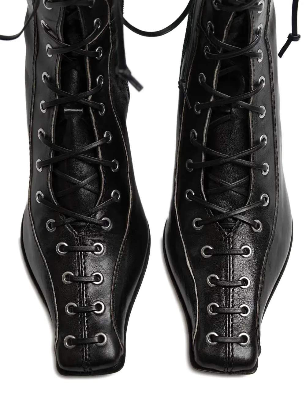 Miista 35 mm Emile veterlaarzen met hak Zwart