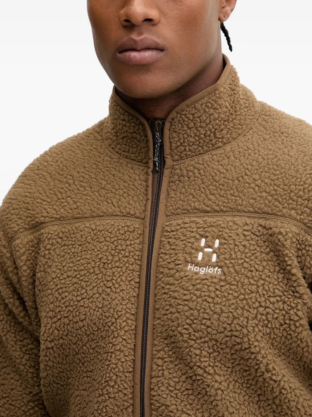 Haglöfs Mossa Pile Zip-fastening Jacket In Brown
