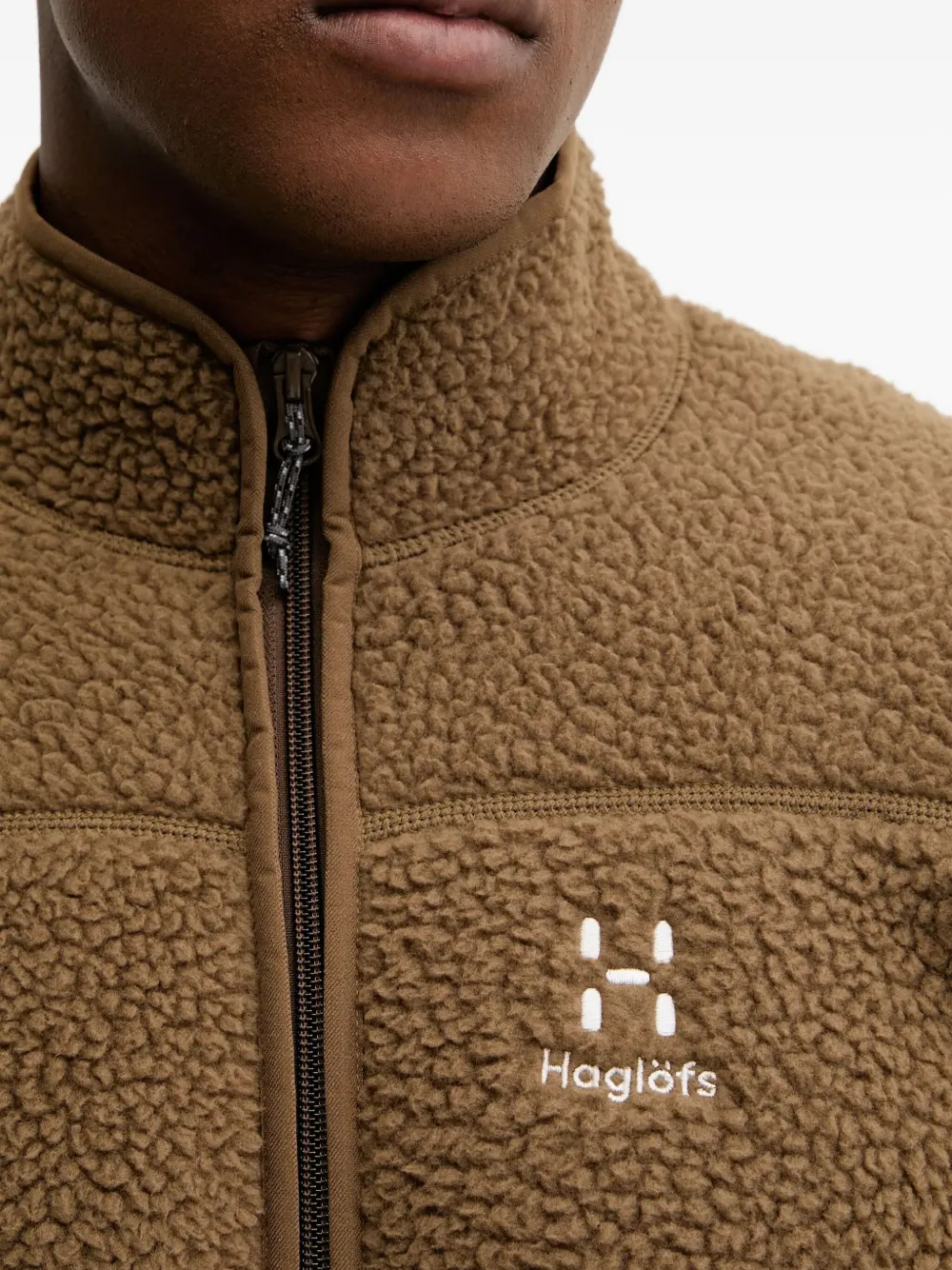 Haglöfs Mossa Pile Zip-fastening Jacket In Brown