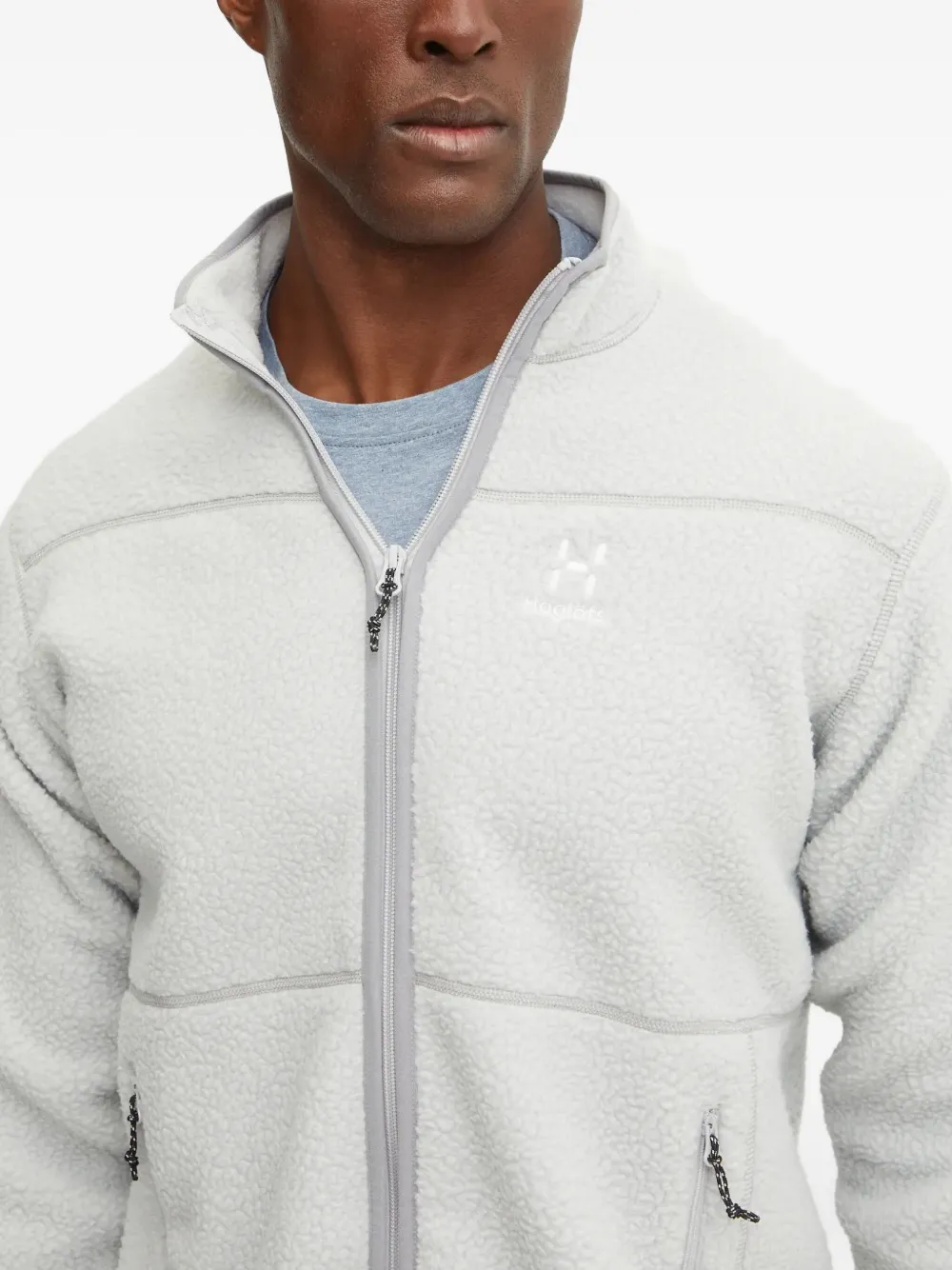 Haglöfs Mossa Pile Zip-fastening Jacket In White