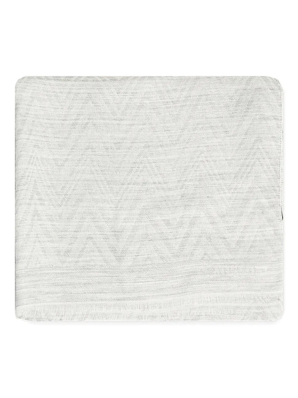 Missoni chevron fringed scarf - Wit