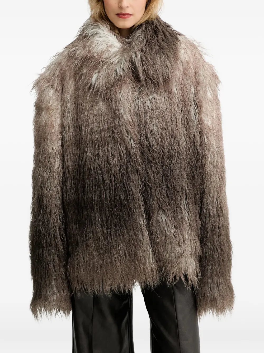 Mmc Studio Floro Faux-fur Coat In Multi