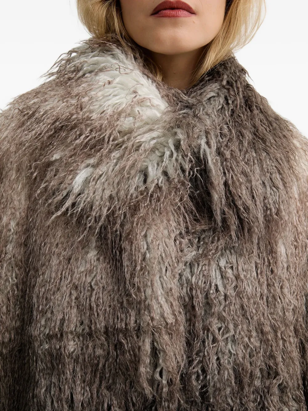 Mmc Studio Floro Faux-fur Coat In Multi