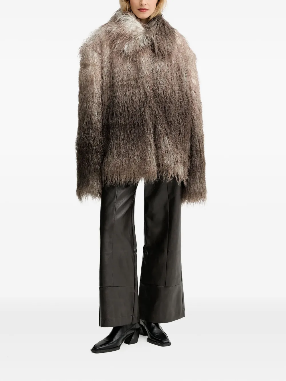 Mmc Studio Floro Faux-fur Coat In Multi