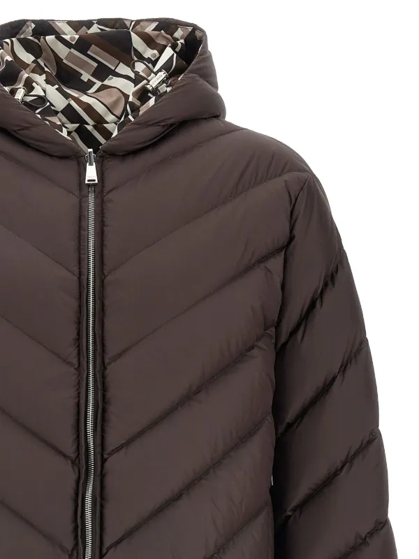 FENDI Reversible Quilted Hooded Jacket | Brown | FARFETCH
